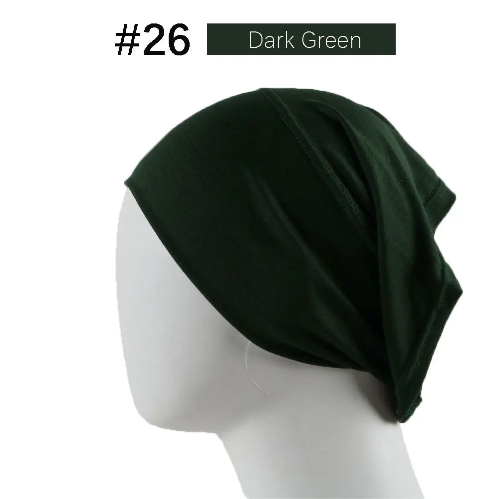 Inner Hijab Cap Muslim Turban Islam Underscarf Undercap Bonnet 53 Color Soft Jersey Stretch HIjabs Tube Caps Turbante Mujer