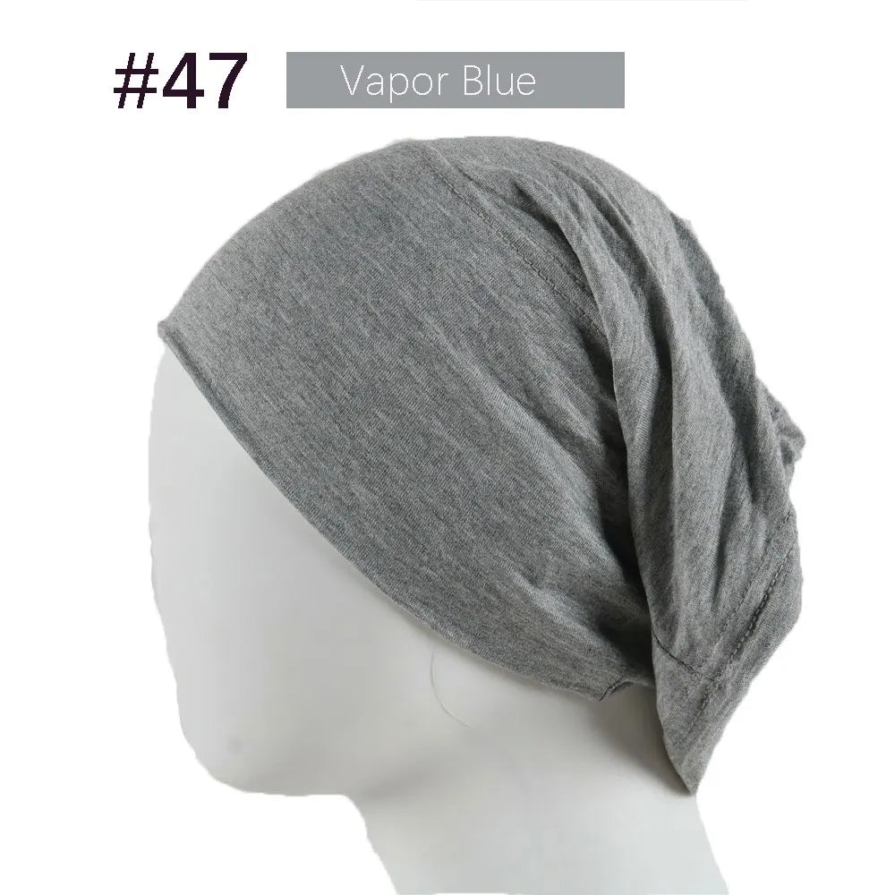 Inner Hijab Cap Muslim Turban Islam Underscarf Undercap Bonnet 53 Color Soft Jersey Stretch HIjabs Tube Caps Turbante Mujer
