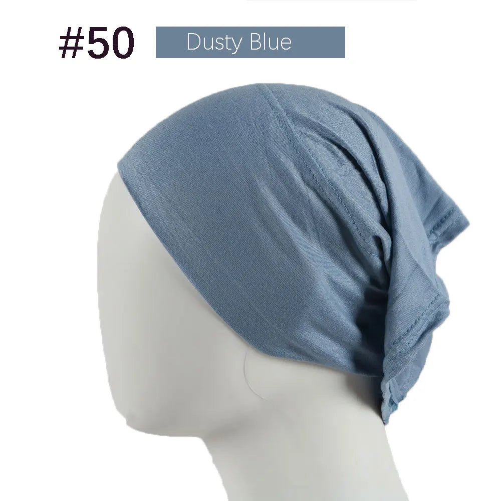 Inner Hijab Cap Muslim Turban Islam Underscarf Undercap Bonnet 53 Color Soft Jersey Stretch HIjabs Tube Caps Turbante Mujer