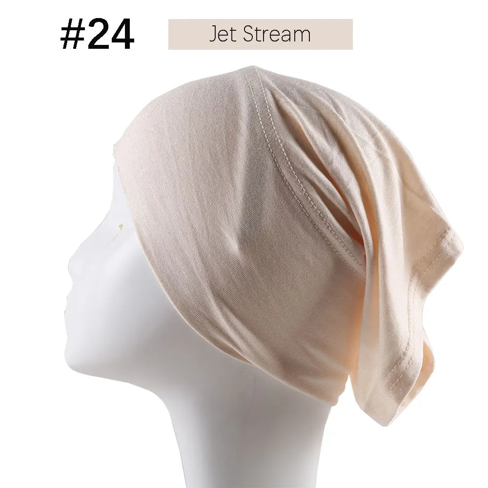 Inner Hijab Cap Muslim Turban Islam Underscarf Undercap Bonnet 53 Color Soft Jersey Stretch HIjabs Tube Caps Turbante Mujer