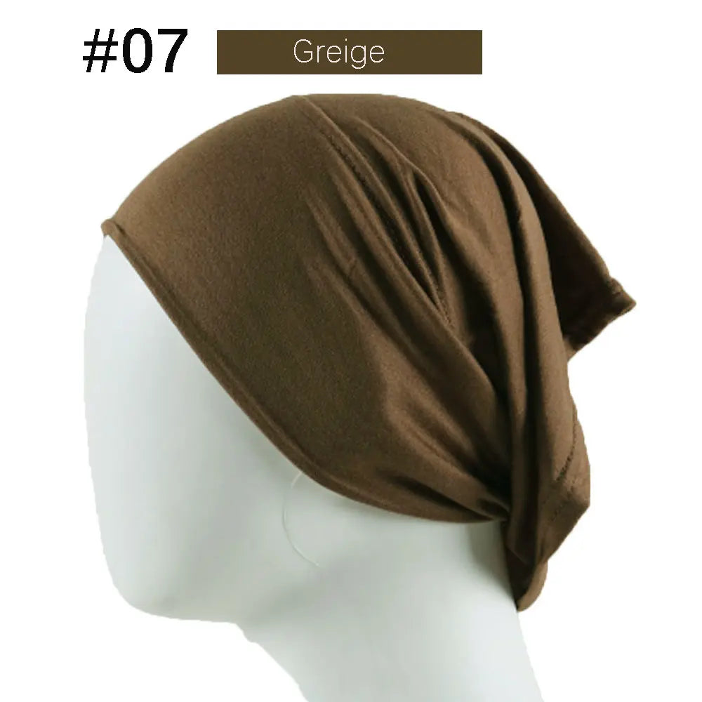 Inner Hijab Cap Muslim Turban Islam Underscarf Undercap Bonnet 53 Color Soft Jersey Stretch HIjabs Tube Caps Turbante Mujer