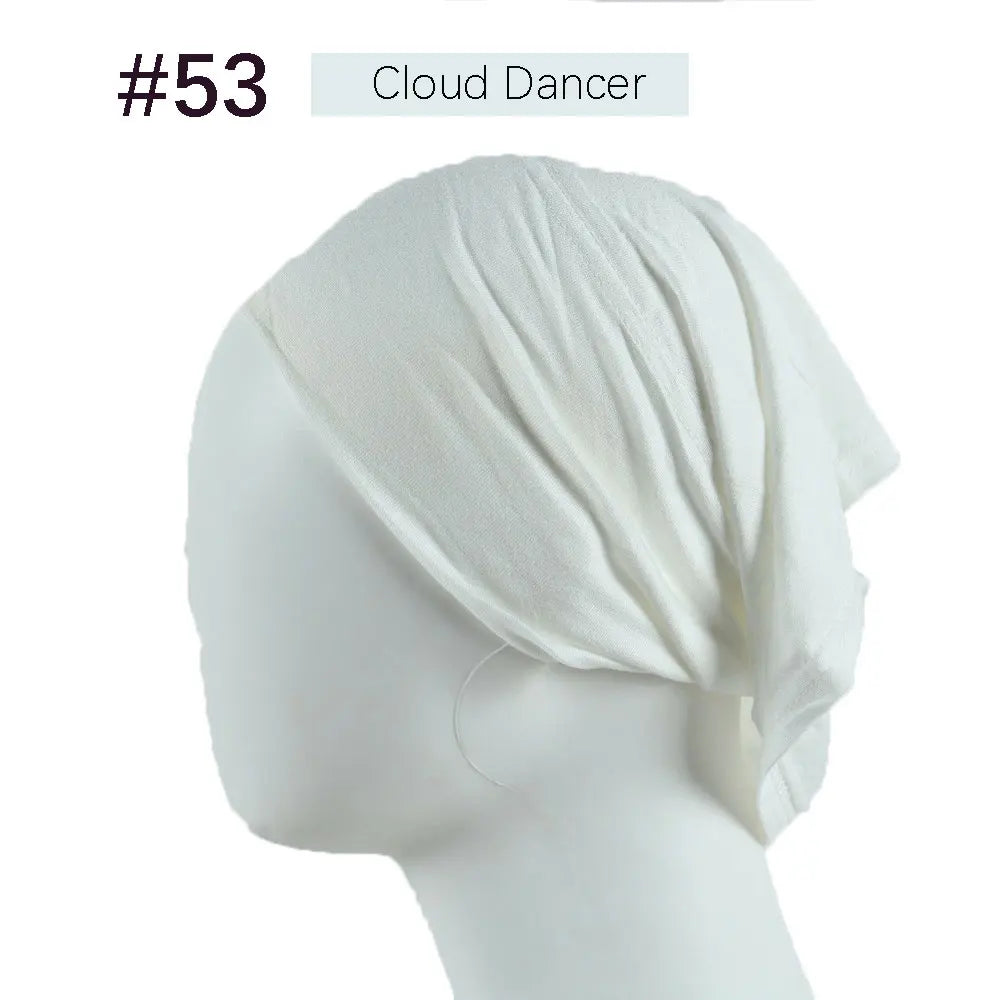Inner Hijab Cap Muslim Turban Islam Underscarf Undercap Bonnet 53 Color Soft Jersey Stretch HIjabs Tube Caps Turbante Mujer
