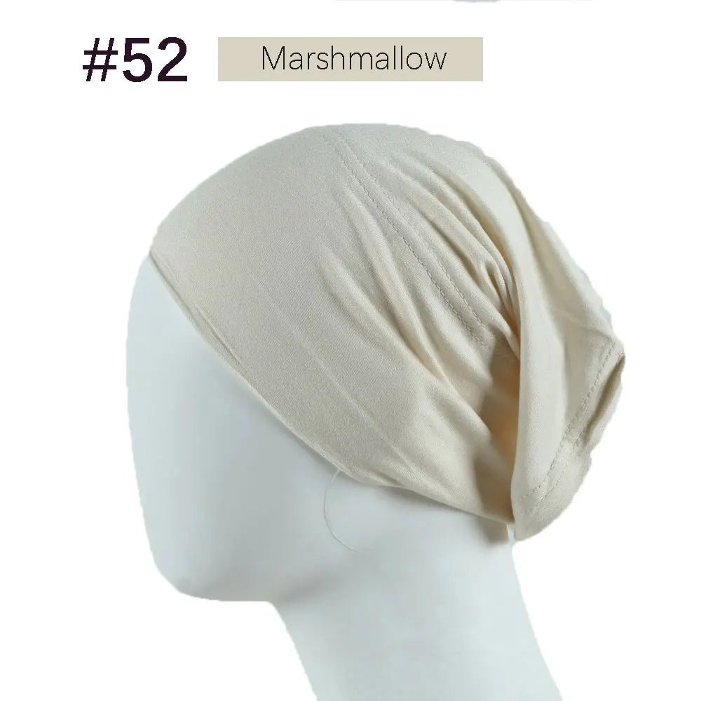Inner Hijab Cap Muslim Turban Islam Underscarf Undercap Bonnet 53 Color Soft Jersey Stretch HIjabs Tube Caps Turbante Mujer