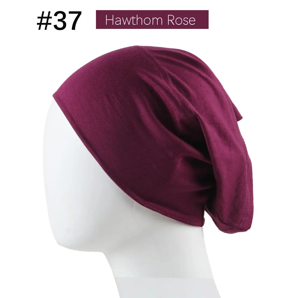 Inner Hijab Cap Muslim Turban Islam Underscarf Undercap Bonnet 53 Color Soft Jersey Stretch HIjabs Tube Caps Turbante Mujer