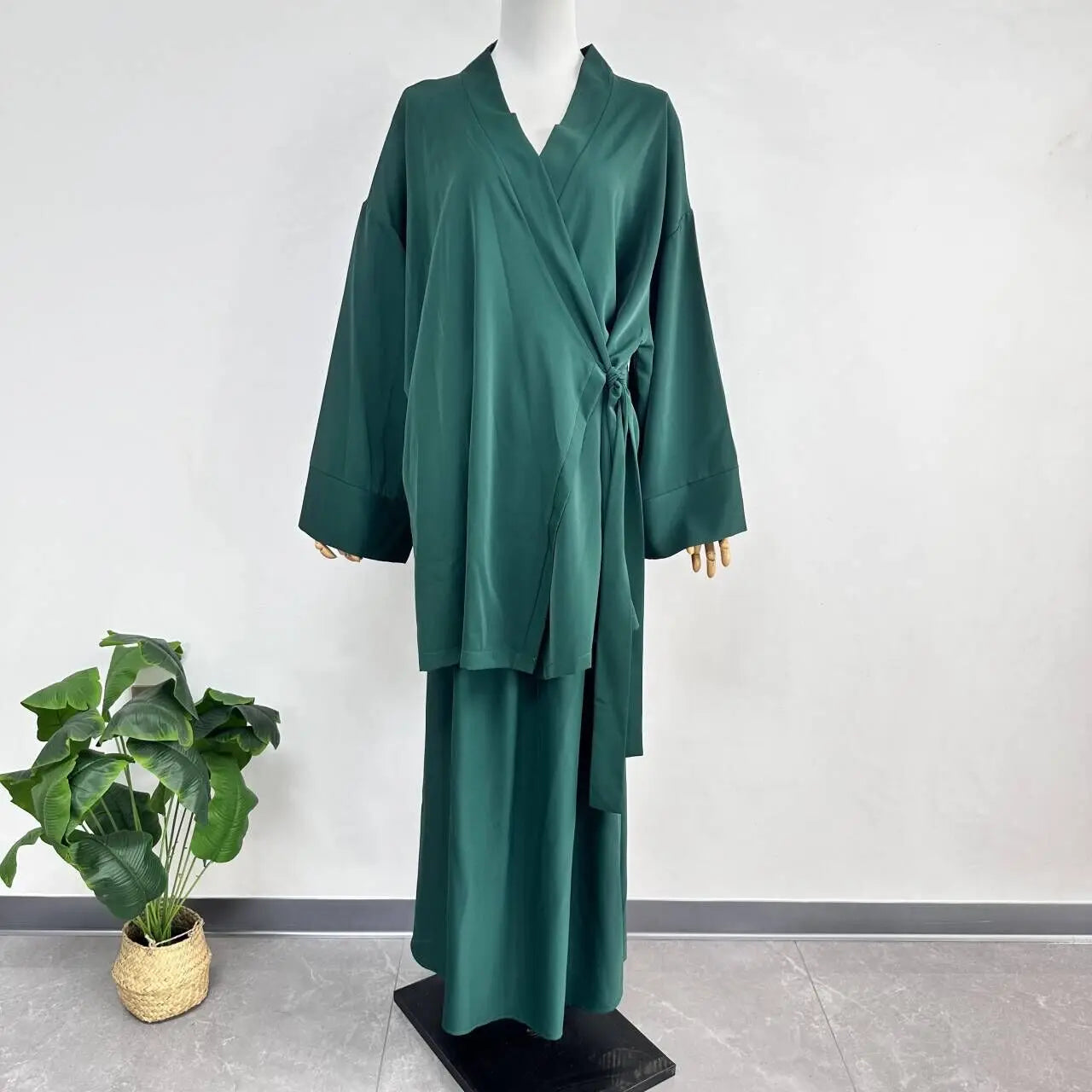 Muslim Abaya Suit for Elegant Women Matching Sets Fashion Long Shirt Tops & Skirt Ramadan Islam Outfits Urban Tracksuits Casual