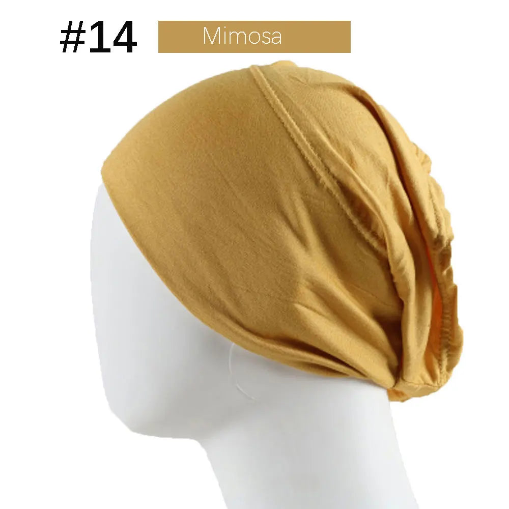 Inner Hijab Cap Muslim Turban Islam Underscarf  Undercap Bonnet 53 Color Soft Jersey Stretch HIjabs Tube Caps Turbante Mujer