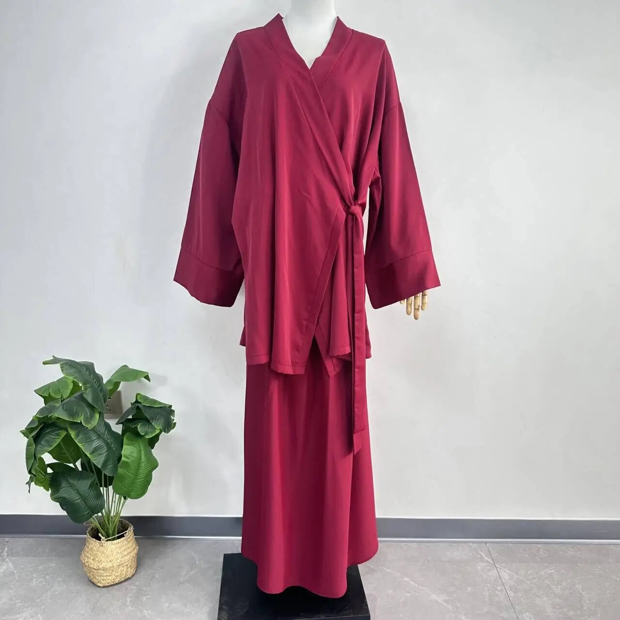 Muslim Abaya Suit for Elegant Women Matching Sets Fashion Long Shirt Tops & Skirt Ramadan Islam Outfits Urban Tracksuits Casual