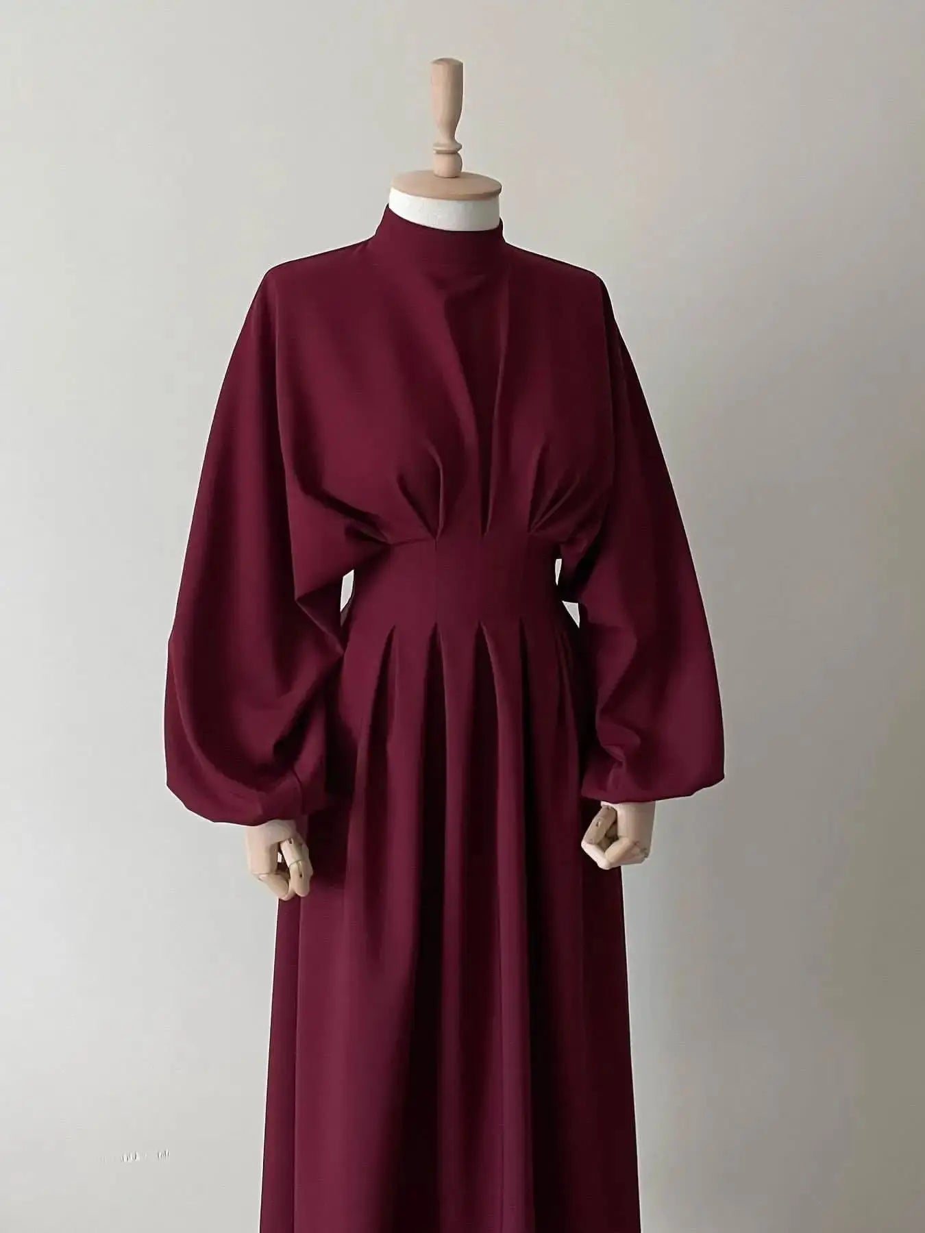 Fashion Jazz Muslim Dress Elastic Cuff Sleeve Robe Female Full Length Umbrella Dubai Modest Abaya Women Muslim Dress wy2028