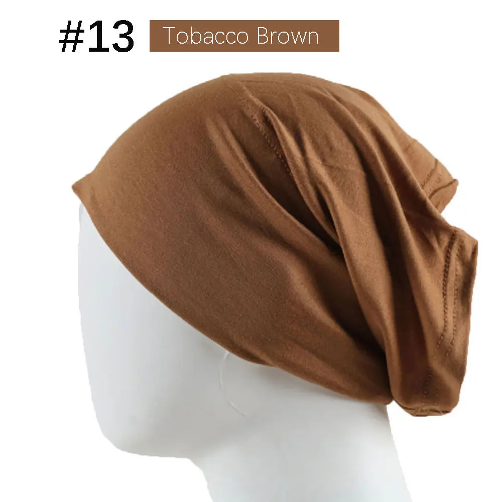 Inner Hijab Cap Muslim Turban Islam Underscarf  Undercap Bonnet 53 Color Soft Jersey Stretch HIjabs Tube Caps Turbante Mujer