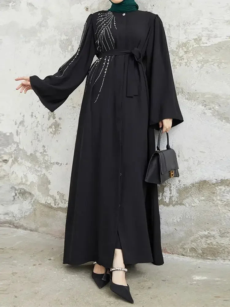 Ramadan Eid Dubai Elegant Abaya Kebaya Islam Muslim Kaftan Modest Dress For Women Robe Musulmane Caftan Marocain Femme Vestidos