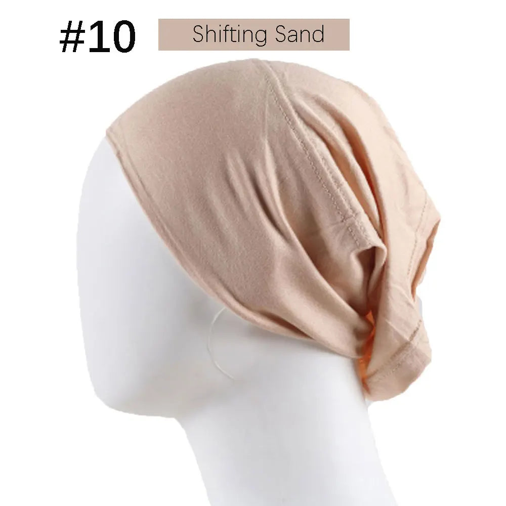 Inner Hijab Cap Muslim Turban Islam Underscarf  Undercap Bonnet 53 Color Soft Jersey Stretch HIjabs Tube Caps Turbante Mujer