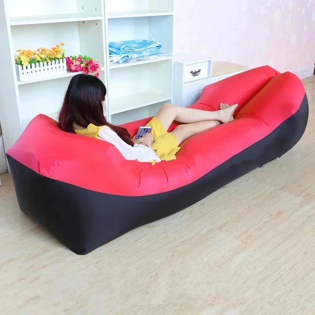 Trend Outdoor Products Fast Infaltable Air Sofa Bed Good Quality Sleeping Bag Inflatable Air Bag Lazy bag Beach Sofa 240*70cm