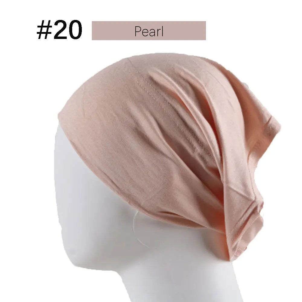 Inner Hijab Cap Muslim Turban Islam Underscarf  Undercap Bonnet 53 Color Soft Jersey Stretch HIjabs Tube Caps Turbante Mujer