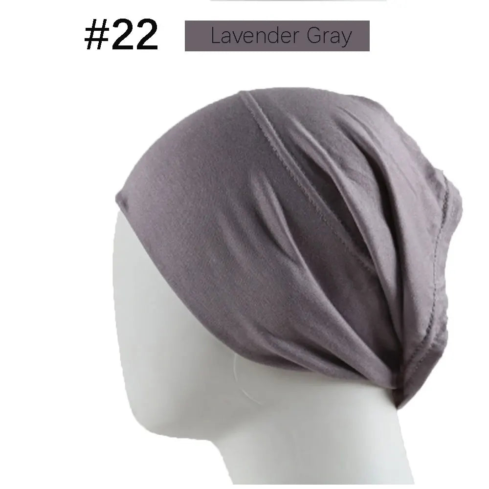 Inner Hijab Cap Muslim Turban Islam Underscarf  Undercap Bonnet 53 Color Soft Jersey Stretch HIjabs Tube Caps Turbante Mujer