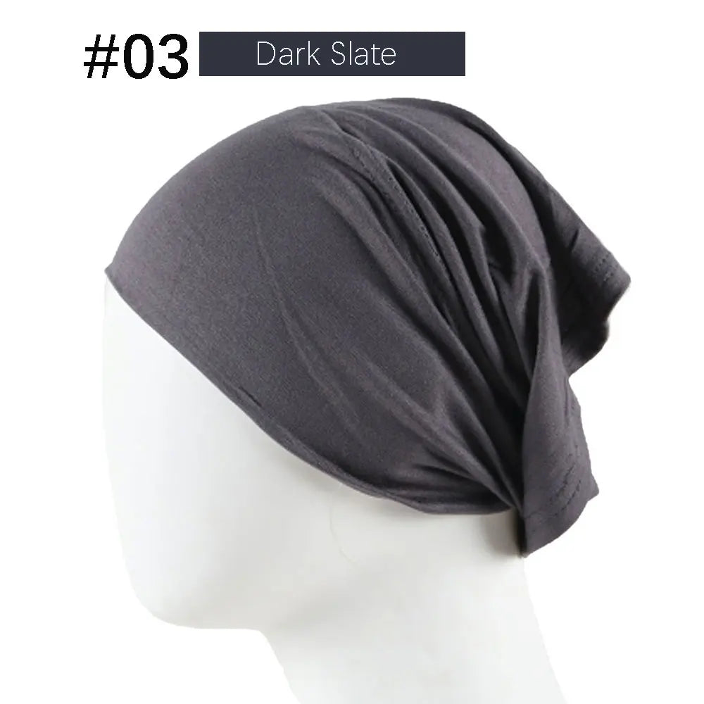 Inner Hijab Cap Muslim Turban Islam Underscarf  Undercap Bonnet 53 Color Soft Jersey Stretch HIjabs Tube Caps Turbante Mujer