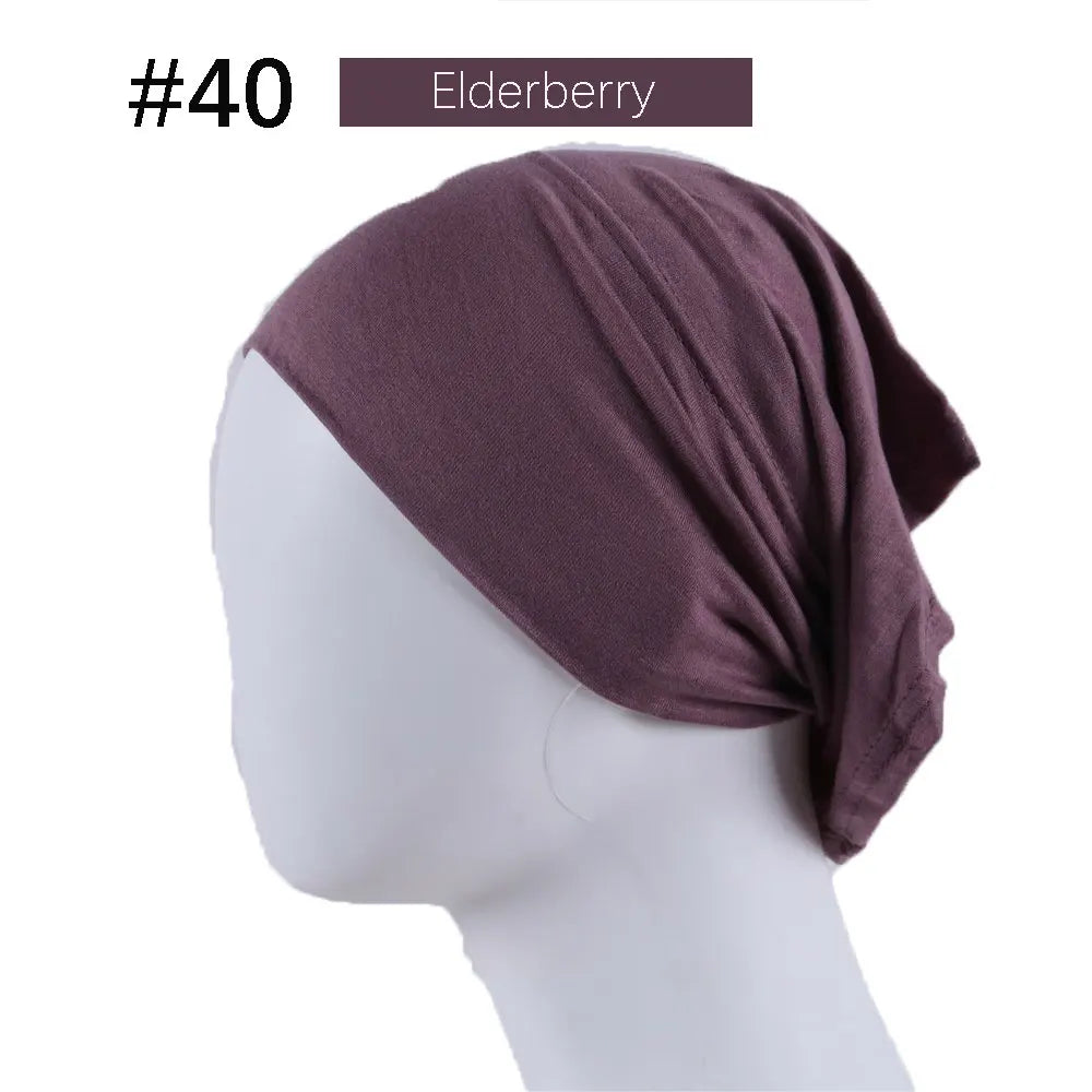 Inner Hijab Cap Muslim Turban Islam Underscarf  Undercap Bonnet 53 Color Soft Jersey Stretch HIjabs Tube Caps Turbante Mujer