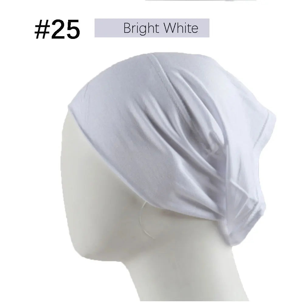 Inner Hijab Cap Muslim Turban Islam Underscarf  Undercap Bonnet 53 Color Soft Jersey Stretch HIjabs Tube Caps Turbante Mujer