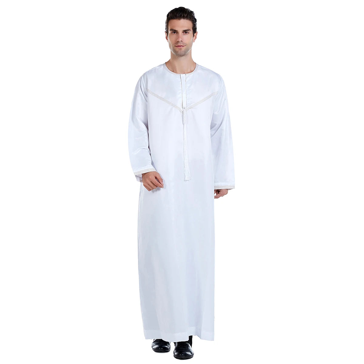 Arab Thobe Thoub Islamic Muslim Clothing Jubba Mens Robe Long Sleeve Saudi Arabe Kaftan Indian Dress Abaya Plus Size Oman Robes