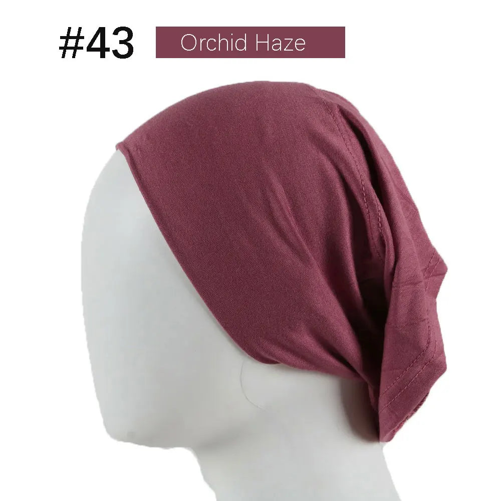 Inner Hijab Cap Muslim Turban Islam Underscarf  Undercap Bonnet 53 Color Soft Jersey Stretch HIjabs Tube Caps Turbante Mujer