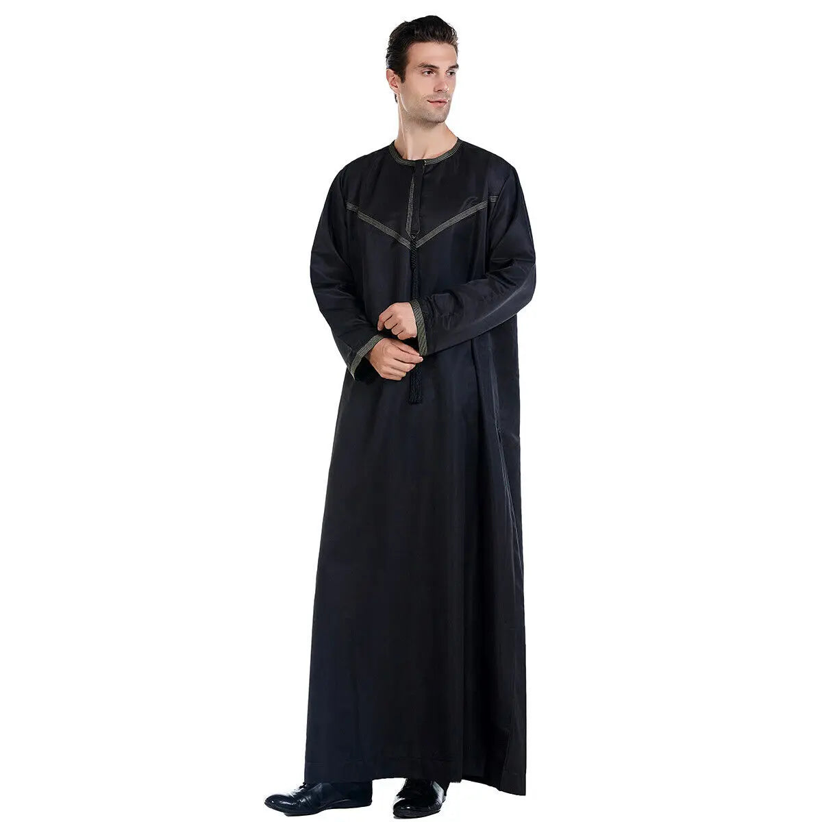 Arab Thobe Thoub Islamic Muslim Clothing Jubba Mens Robe Long Sleeve Saudi Arabe Kaftan Indian Dress Abaya Plus Size Oman Robes