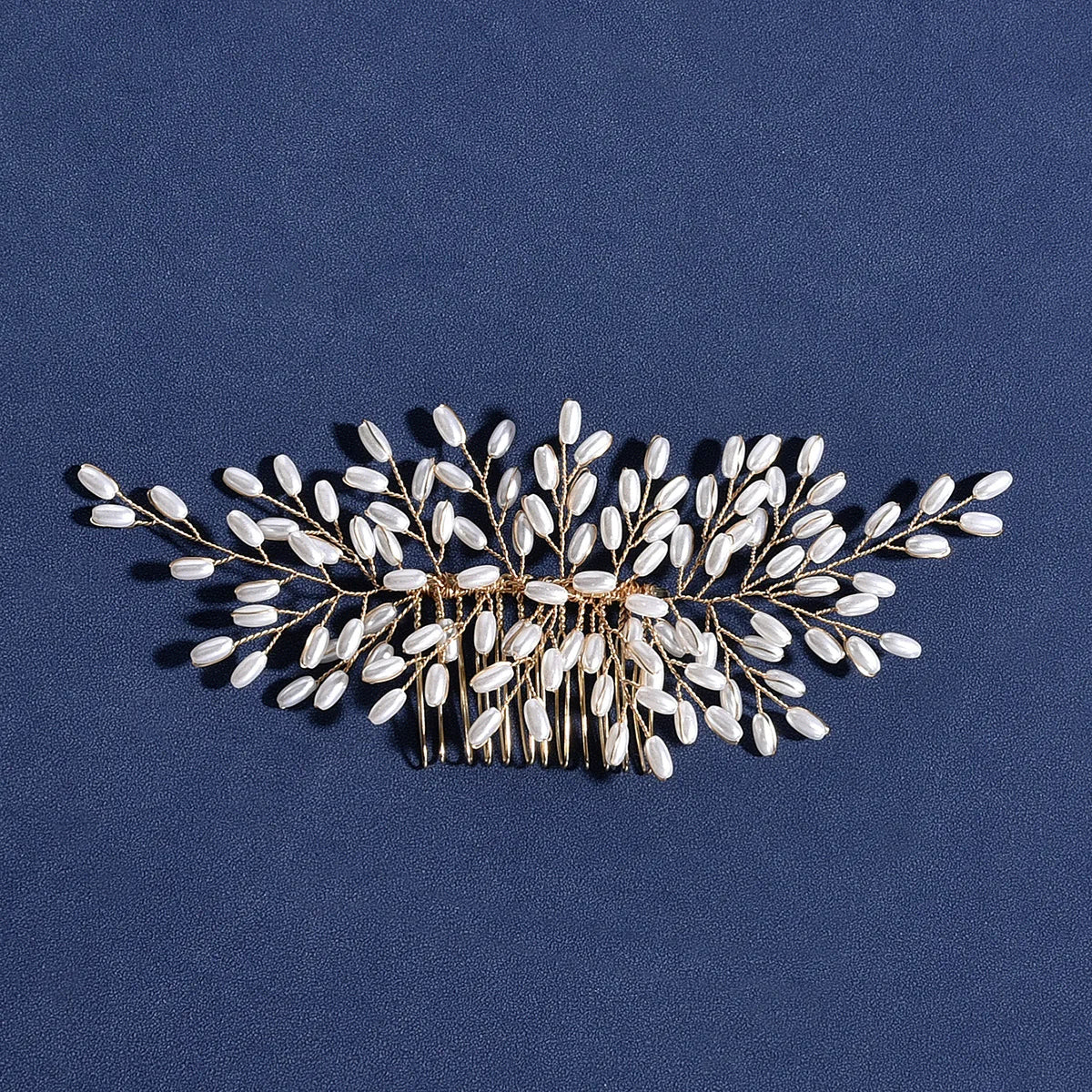 White Pearl Flower Hair Combs Jewelry Bridal Tiaras Women Headband Bridal Hair Jewelry Wedding Hair Accessories For Bride