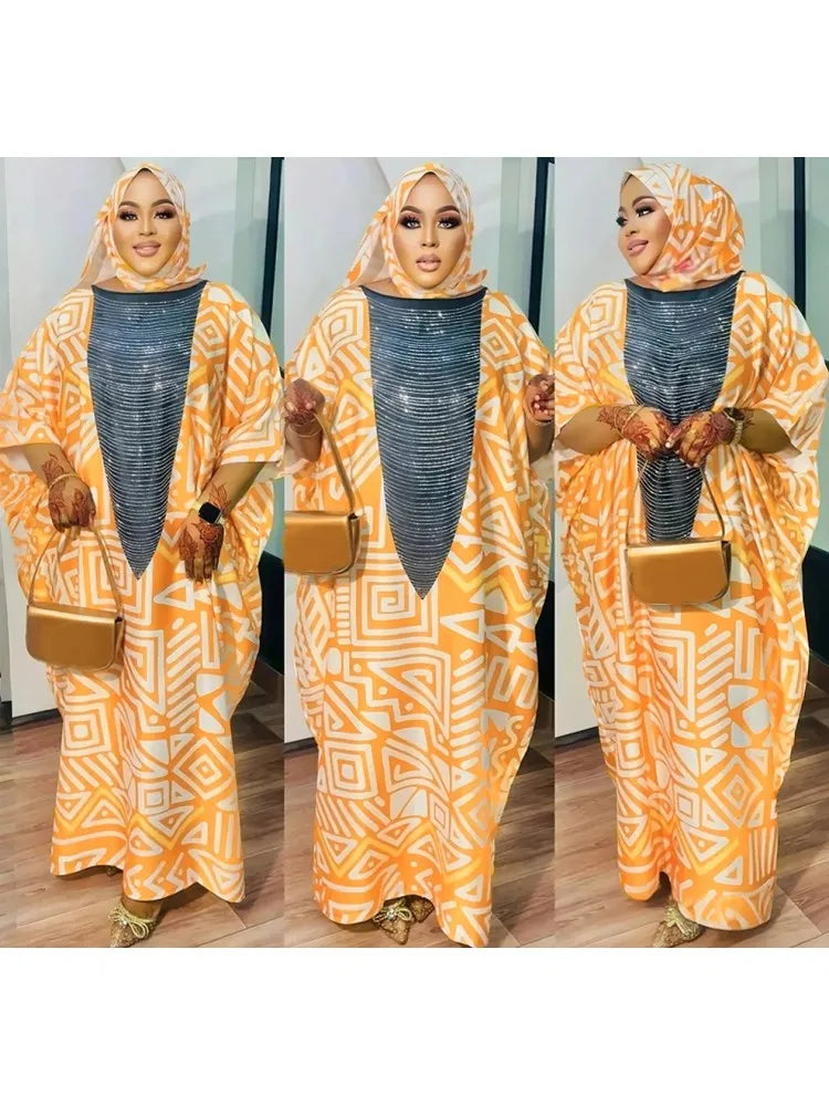 Plus Size Elegant African Dresses For Women Muslim Fashion