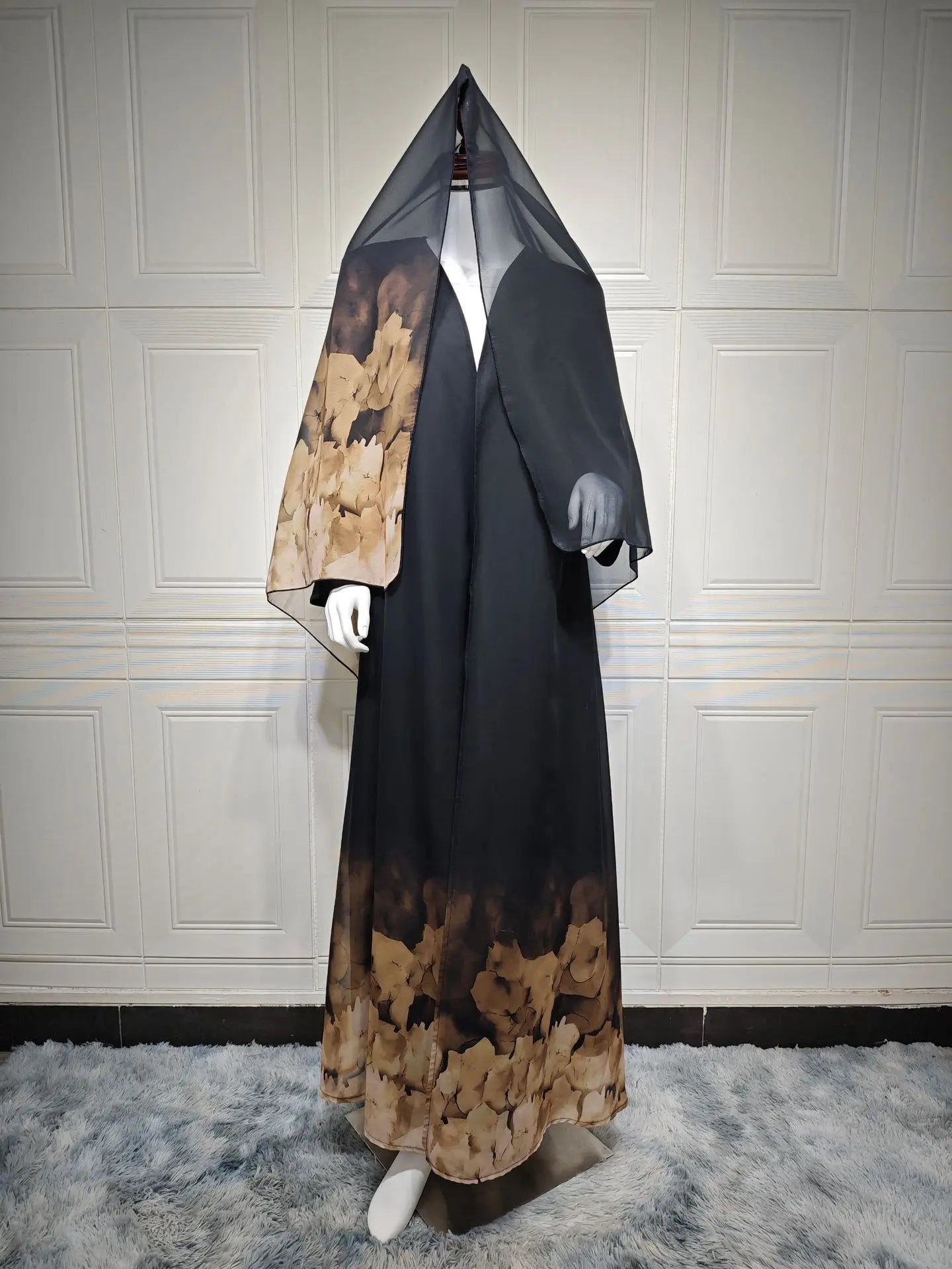 Print Open Kimono Abaya Dubai Luxury Islam Muslim Kaftan Dress Abayas Hijab Set Women Robe Caftan Marocain Femme Musulmane