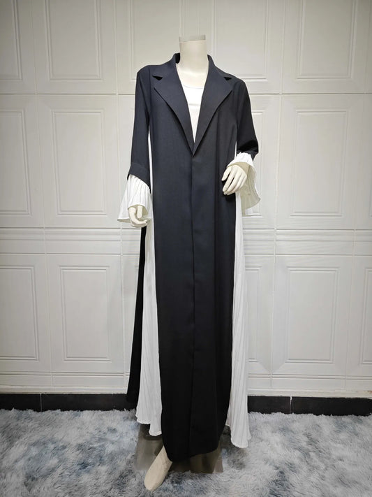 Dubai Abayas for Women Marocain Pleated Kaftan Eid Djellaba Muslim Dress Open Kimono Caridgan Turkey Kebaya Robe Caftan Jalabiya