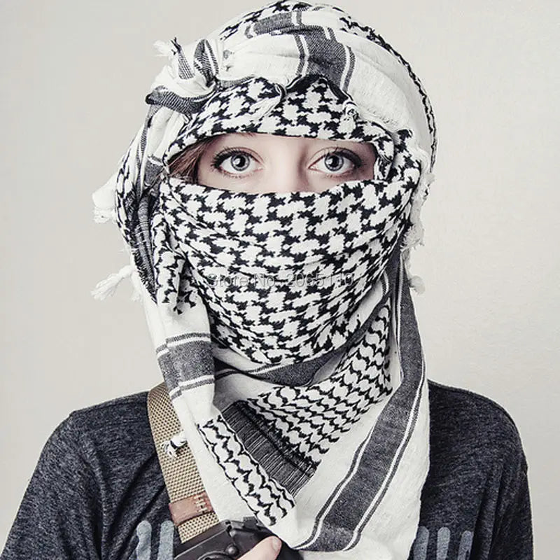 Tactical Arab Keffiyeh Shemagh Scarf Cotton Winter