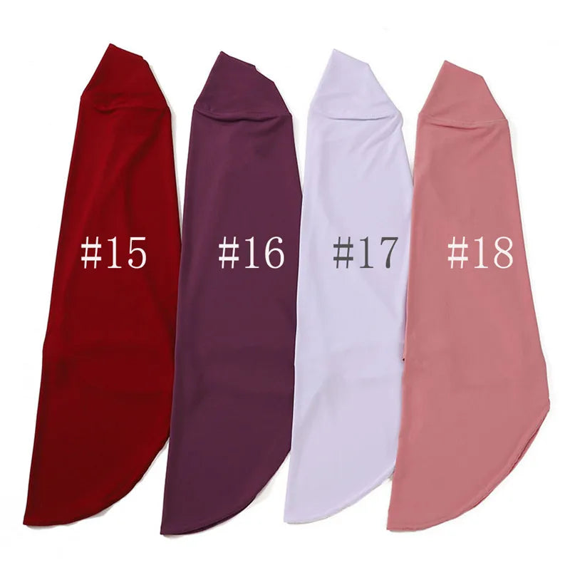 Solid Muslim Hijab Tudung Bawal Turban Bandanas Scarf