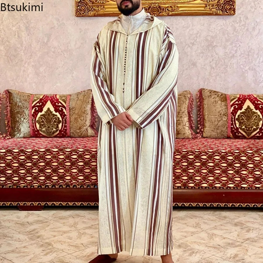 Men Arab Muslim Fashion Islamic Clothing Men Embroidered Jubba Thobes