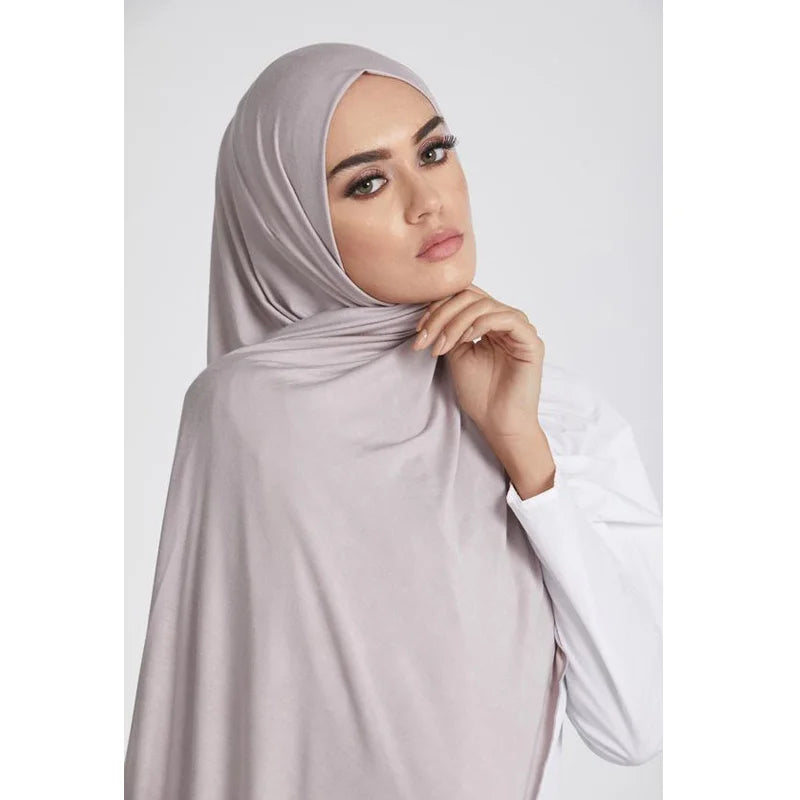 Modal Cotton Jersey Hijab Scarf Long Muslim