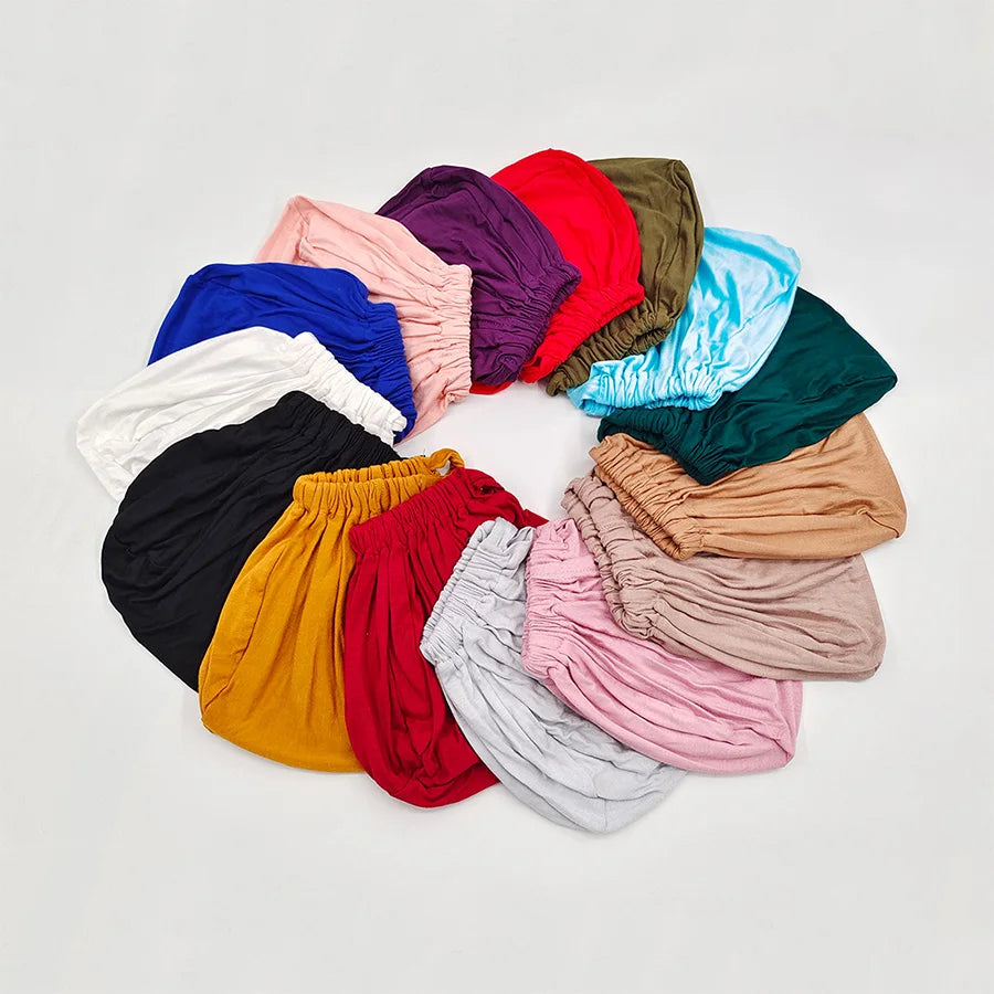 New Soft Modal Muslim Turban Hat Inner Hijab Caps