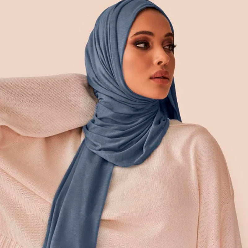 Modal Cotton Jersey Hijab Scarf For Muslim Women Shawl