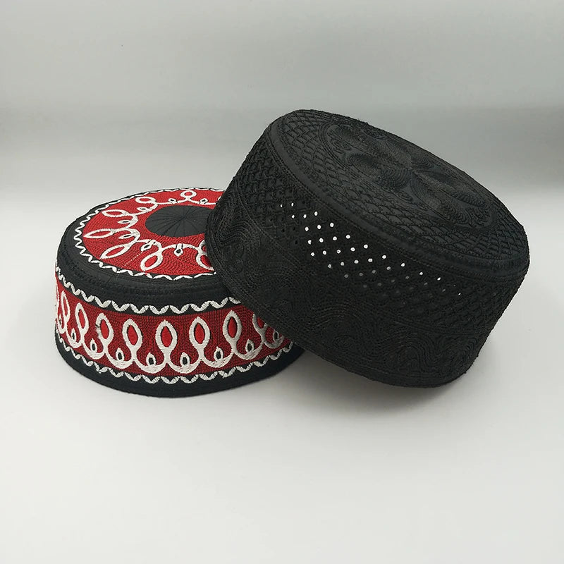 New Muslim Men Prayer Hats Cotton Embroidery