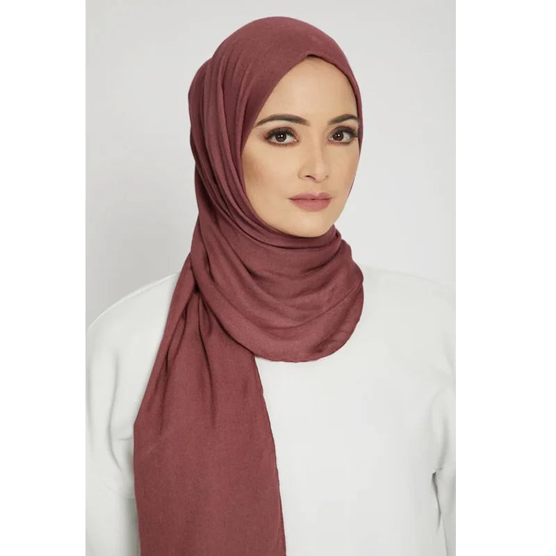 Modal Cotton Jersey Hijab Scarf Long Muslim