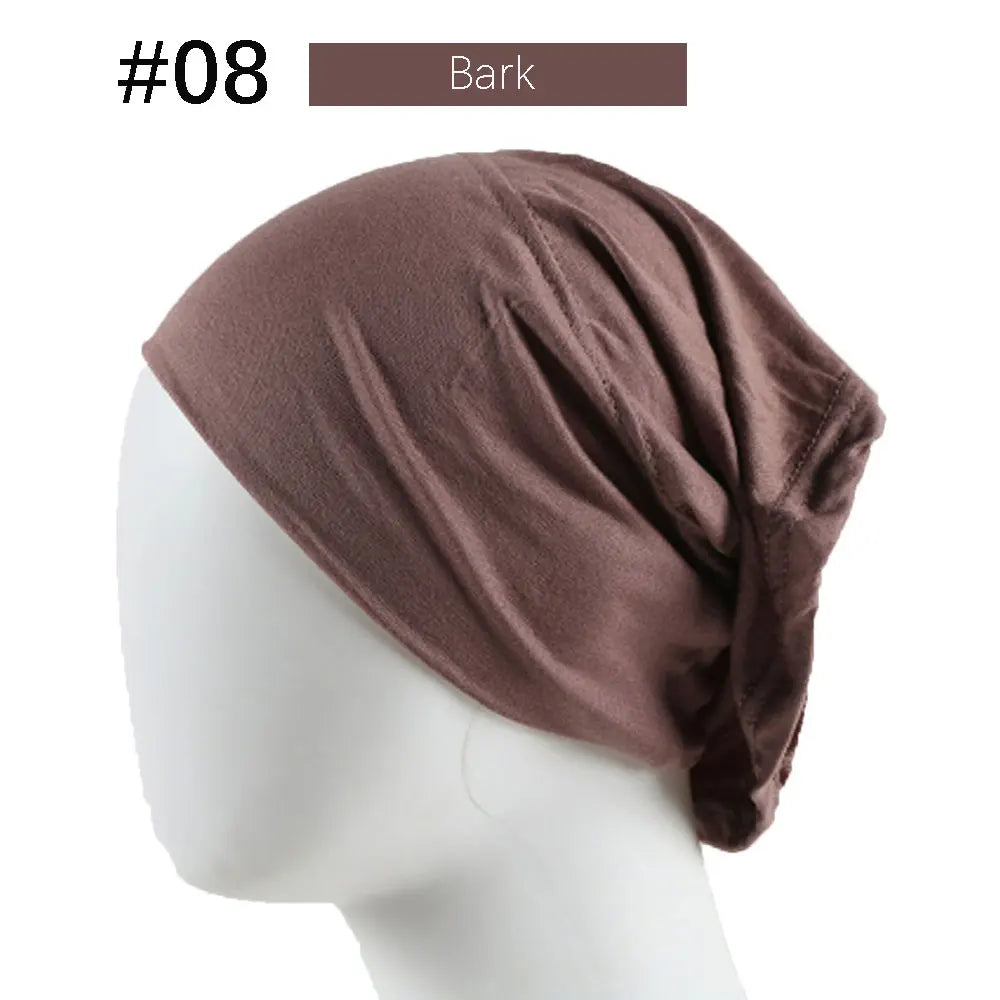 Inner Hijab Cap Muslim Turban Islam Underscarf  Undercap Bonnet 53 Color Soft Jersey Stretch HIjabs Tube Caps Turbante Mujer