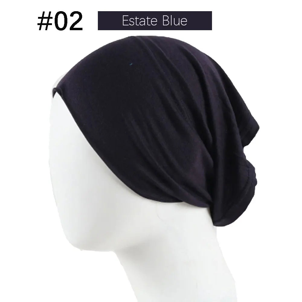 Inner Hijab Cap Muslim Turban Islam Underscarf  Undercap Bonnet 53 Color Soft Jersey Stretch HIjabs Tube Caps Turbante Mujer