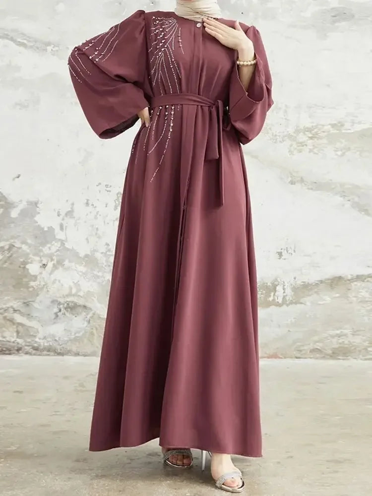 Ramadan Eid Dubai Elegant Abaya Kebaya Islam Muslim Kaftan Modest Dress For Women Robe Musulmane Caftan Marocain Femme Vestidos