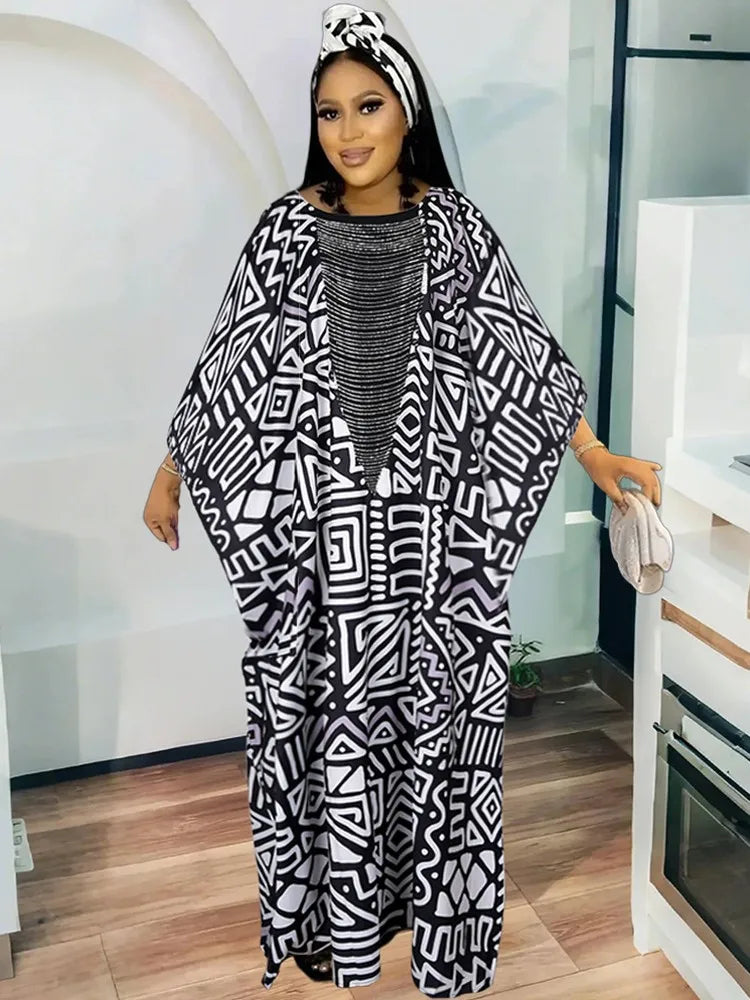 Plus Size Elegant African Dresses For Women Muslim Fashion