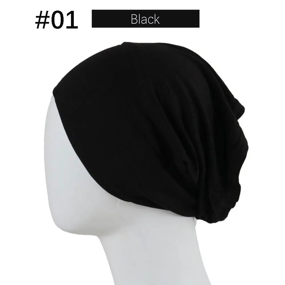 Inner Hijab Cap Muslim Turban Islam Underscarf  Undercap Bonnet 53 Color Soft Jersey Stretch HIjabs Tube Caps Turbante Mujer