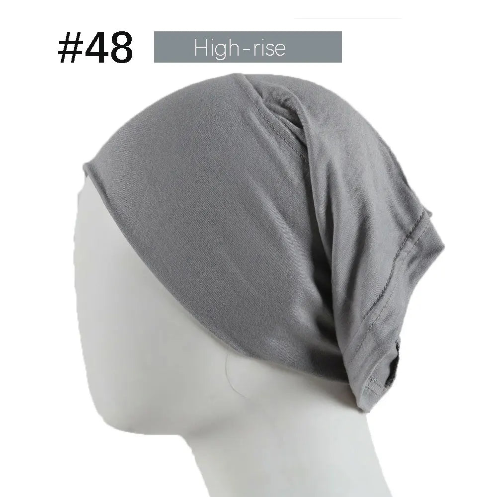 Inner Hijab Cap Muslim Turban Islam Underscarf  Undercap Bonnet 53 Color Soft Jersey Stretch HIjabs Tube Caps Turbante Mujer