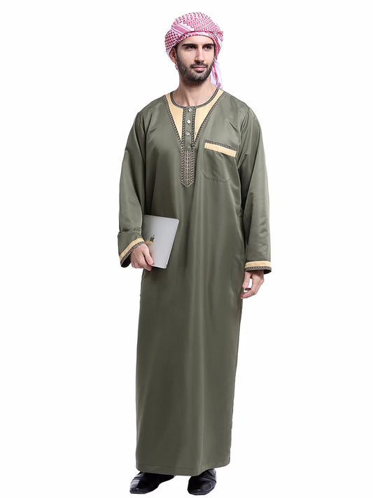 Abaya Men's Muslim Robes Clothing, Saudi Arabia, Dubai Leisure Outdoor Single-wear Muslim Robes, Turkey, Morocco Muslim S-3XL