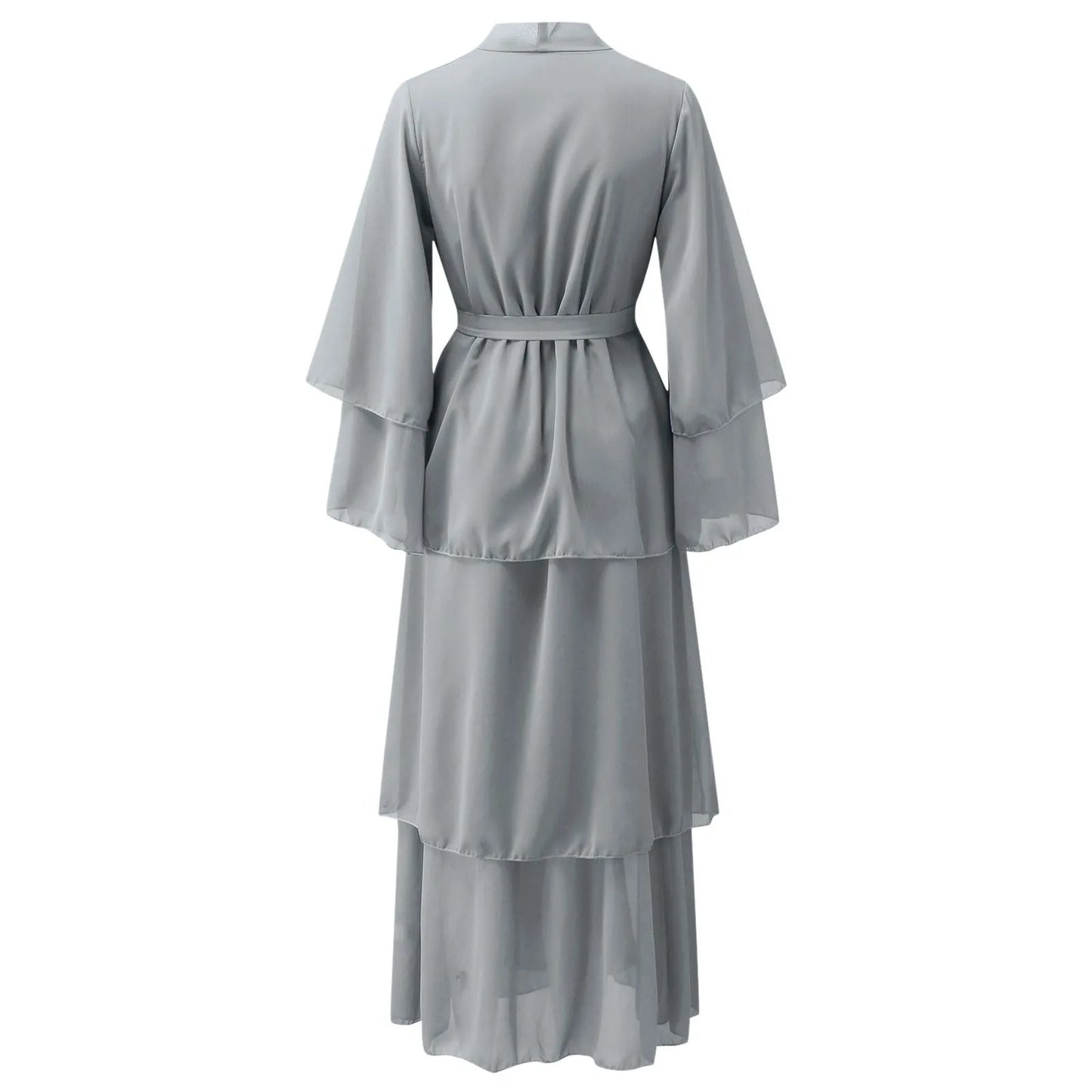 Muslim Chiffon Open Abaya Dubai Turkey Kaftan Cardigan Robe Abayas Dresses For Women Casual Robe Kimono Caftan Islam Clothing