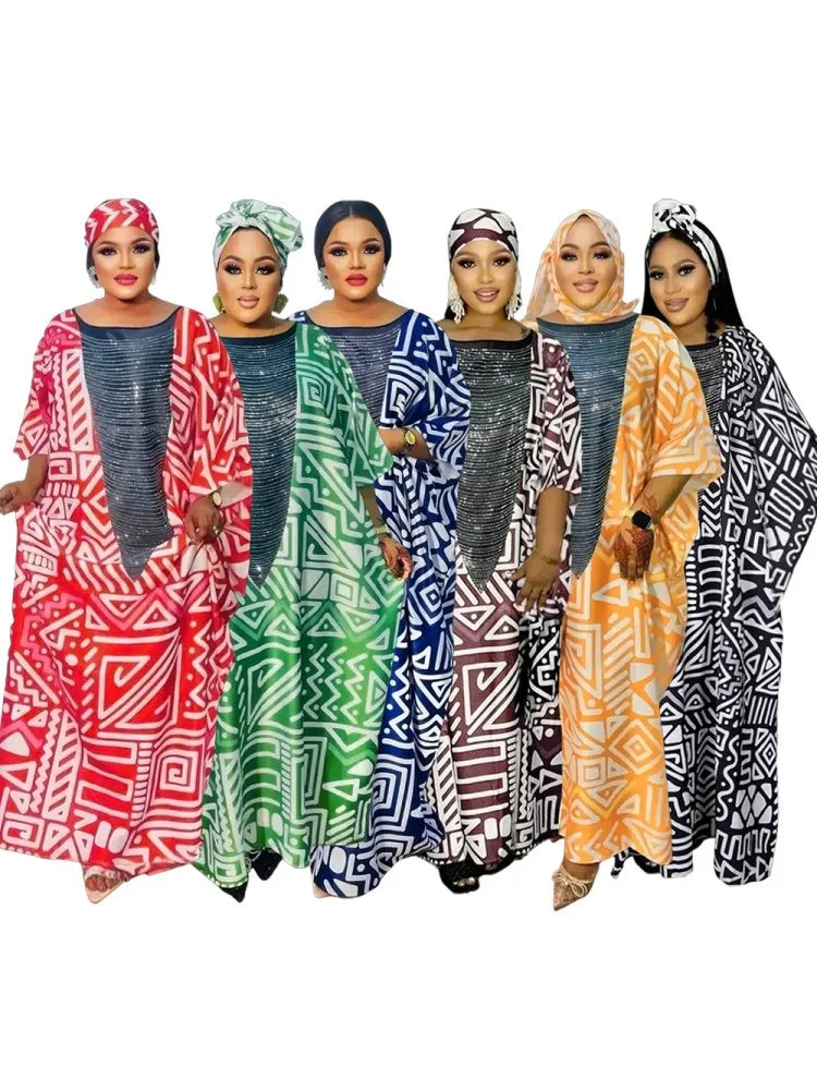 Plus Size Elegant African Dresses For Women Muslim Fashion