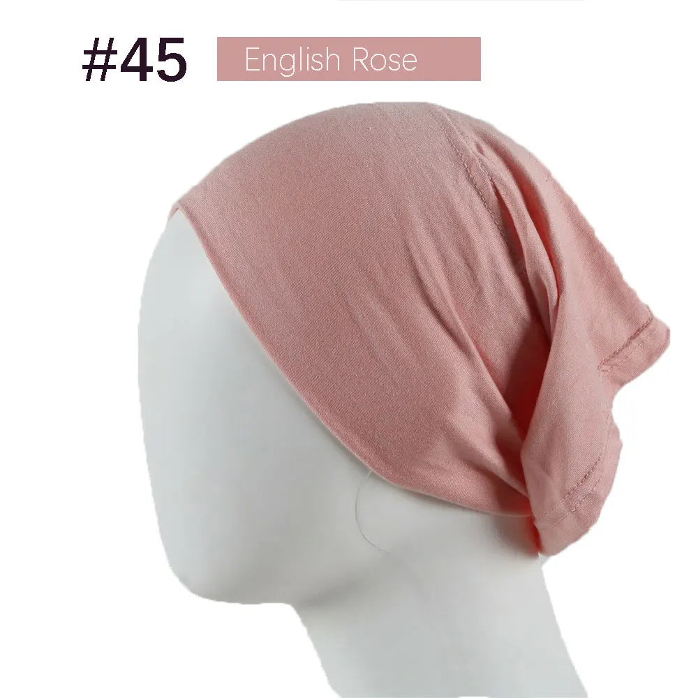 Inner Hijab Cap Muslim Turban Islam Underscarf  Undercap Bonnet 53 Color Soft Jersey Stretch HIjabs Tube Caps Turbante Mujer